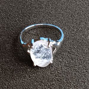 Silver Ring with Clear Stone